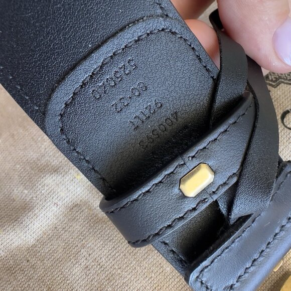 NEW GUCCI MARMONT GG BUCKLE BELT BLACK BROWN SUPREME MARMONT SZ 80 Cm 32 In - Picture 6 of 7